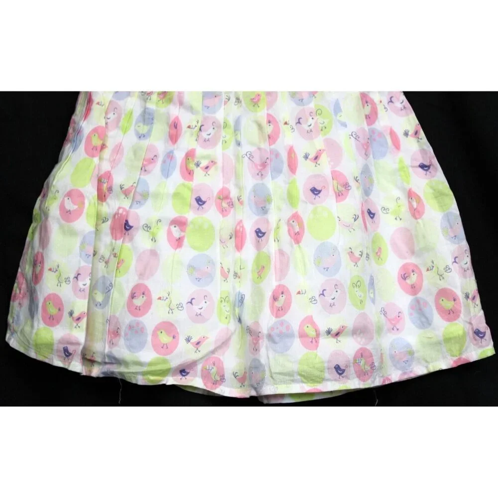 NWT 2005 Gymboree A Bird's Life Easter Spring Knife tucked Skirt Dots Birds sz 4